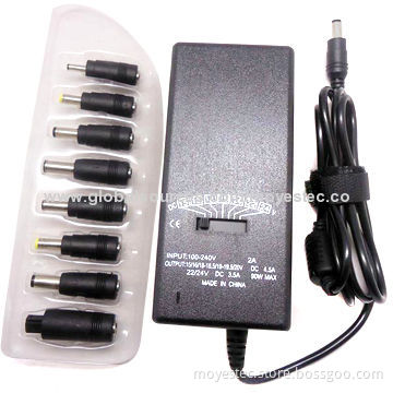 90W Manual Universal AC/DC Adapter, 15 to 24V Output with OCP (Over Current Protection)